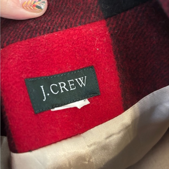 J. Crew Buffalo Plaid check Seberg pea coat jacket - Picture 6 of 8